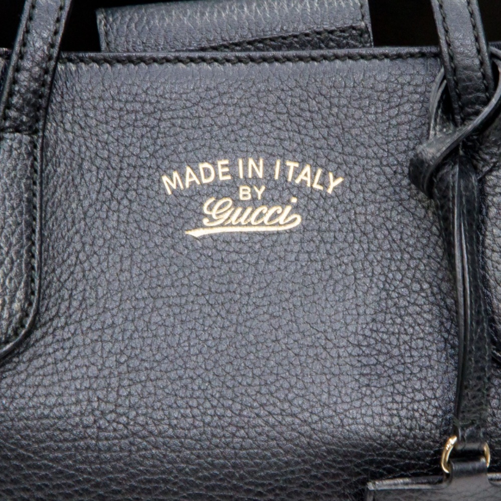 GUCCI SWING LEATHER MEDIUM TOP HANDLE BAG - Picture 8 of 10